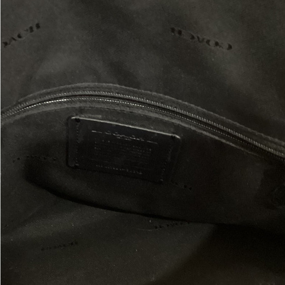 Coach Taylor Tote Black Pebbled Leather Light Gold Shoulder Bag Purse Handbag - Picture 10 of 14